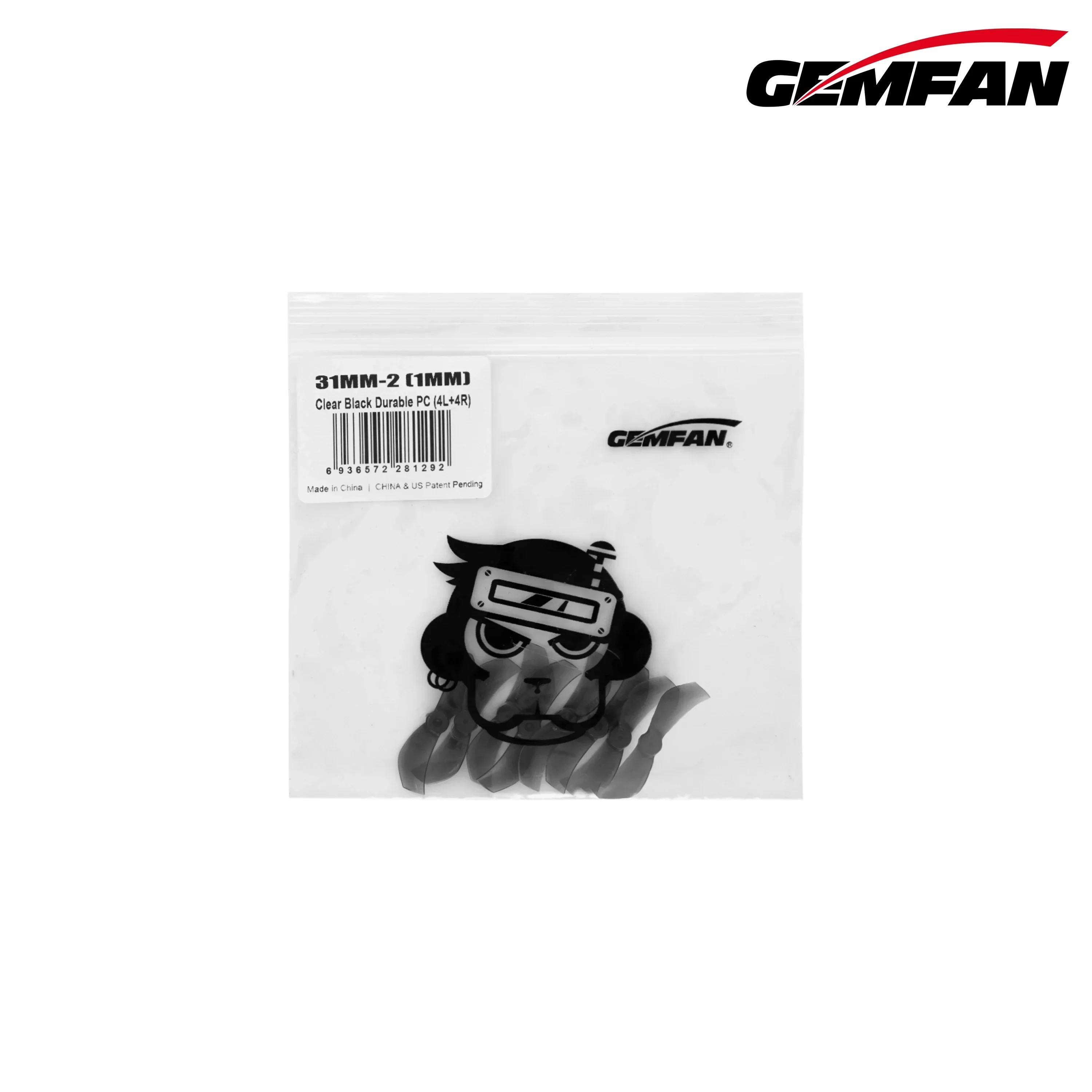 4pairs Gemfan 1210 31mm 1.0mm Hole 2-Blade PC Propeller for RC FPV Freestyle Tinywhoop Micro Drones DIY Parts - view 6