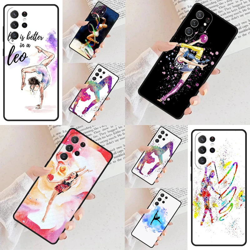 Gymnastics Oil Painting Cell Phone Case for Samsung Galaxy S26 Ultra S25 S24 S23 S22 S21 S20 Note10 Cover