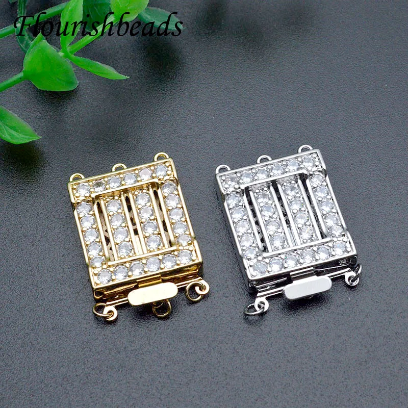 

5set New Design High Quality Metal Brass Gold Plated Rectangle Box Clasps Connector DIY Bracelet Accessories for Jewelry