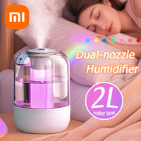 Xiaomi Dual Nozzle Humidifier 2L Large Capacity Colorful RGB Mood Lighting 3 Mist Modes Type-C Charging For Home Bedroom Office