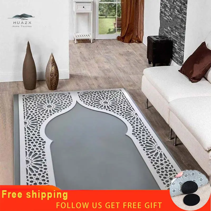 

Islam Festival Rug Portable Prayer Muslim Kneeling Poly Mat Ramadan Kareem for 3D Printing Carpet Non-Slip Mats Home Decoration