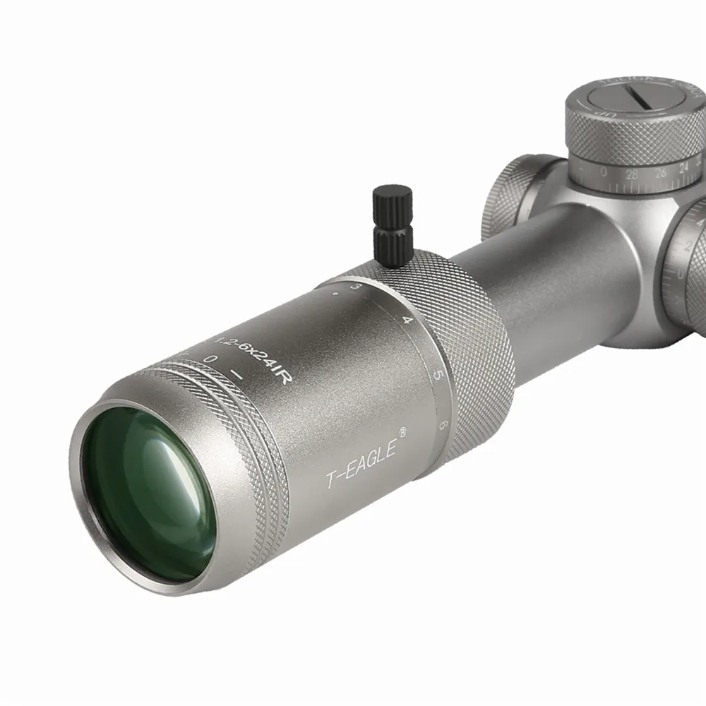 Imagem -04 - T-eagle Riflescope er 1.26 X24 ir Hk. 22 lr Caça 30 mm Tubo à Prova de Choque Rifle Rifle Mira Óptica de Prata Luneta t Eagle