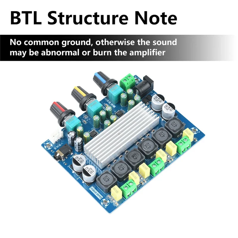 A29F-Stereo Dual Channel Amplifier Board 2.1 Channel Audio Amplifier Module 4-8Ω 20Hz-20Khz DC8-24V