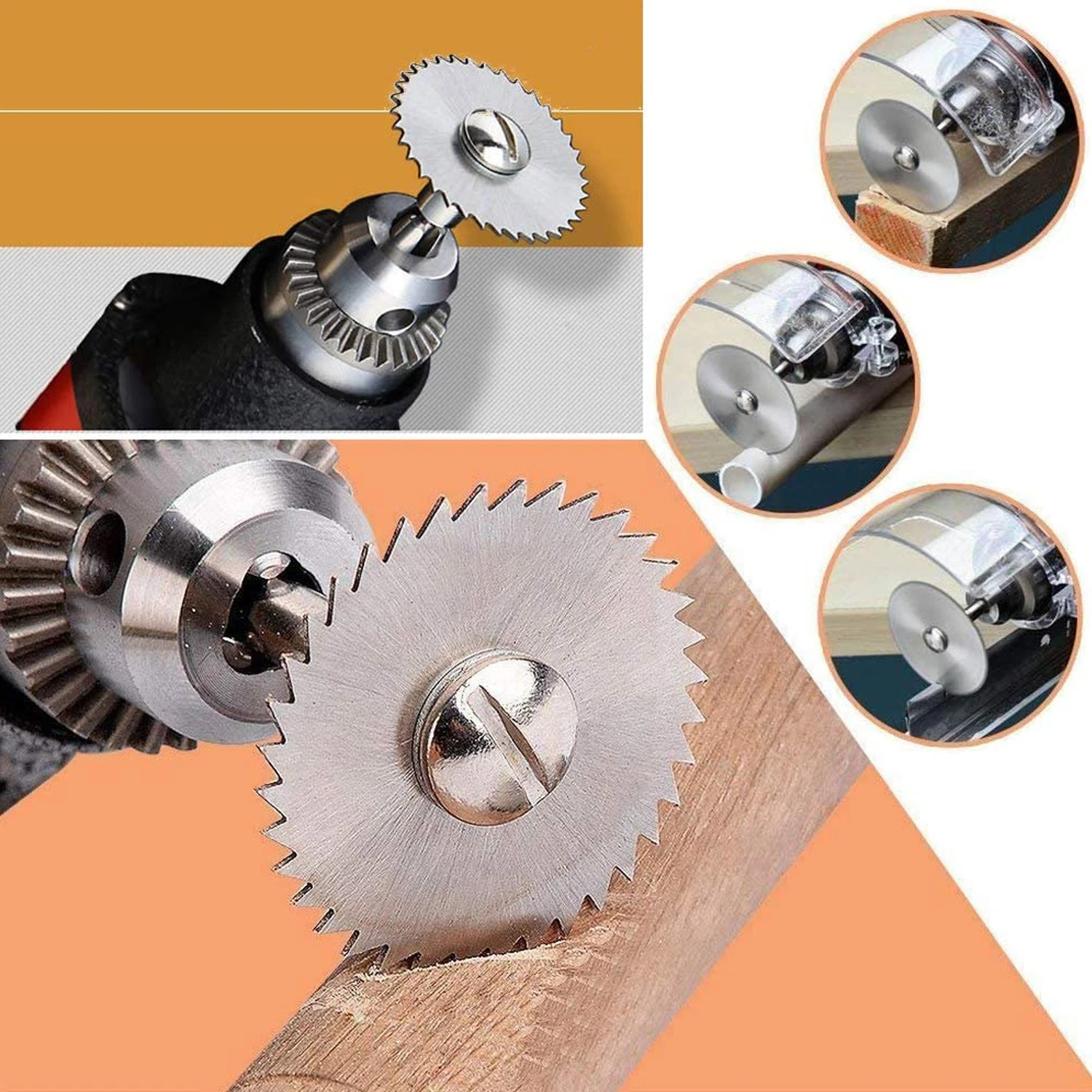 Zestaw 45 mini tarcz tnących do pilarki tarczowej, tarcze szlifierskie, tarcze tnące do narzędzi z przezroczystym etui.