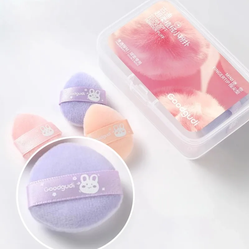 4 unids/caja Mini esponja de base en polvo Facial esponja cosmética suave portátil para aplicación de maquillaje herramienta de belleza maquillaje esencial