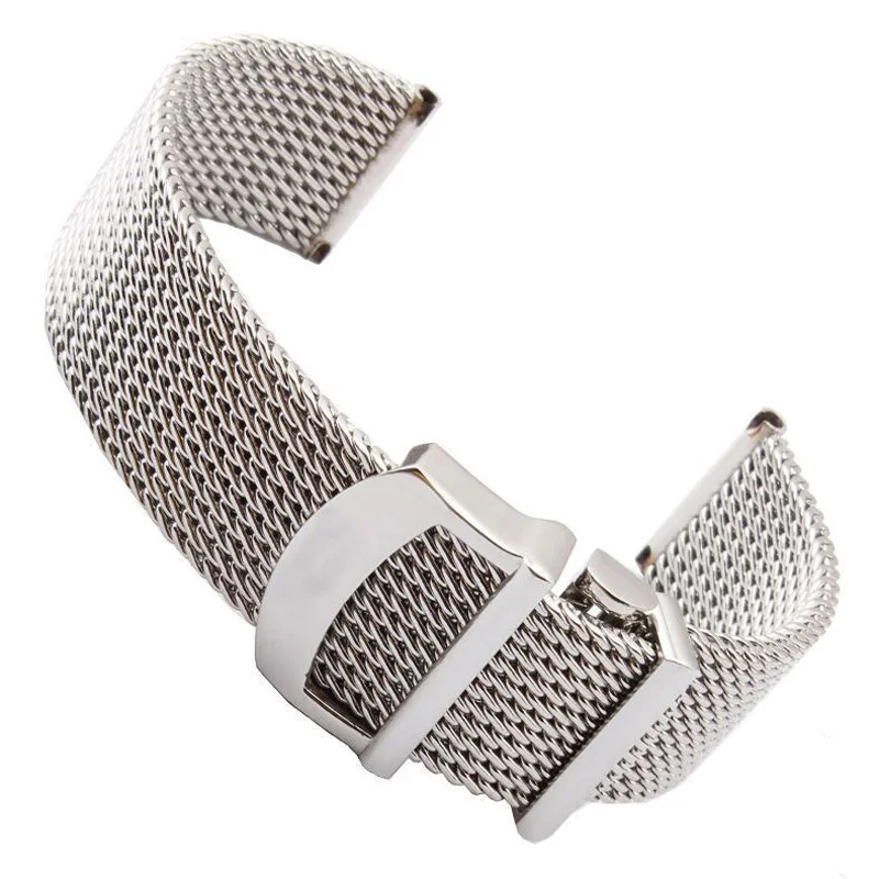 Watch Accessories Folding Clasp 20mm 22mm Milanese Stainless Steel Mesh Watch band Best For IWC PORTOFINO FAMILY Series Strap