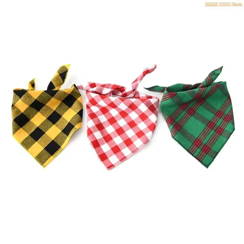 K1AE Thanksgiving Pet Scarf Dress Up Bandanas Festival Party Collar Dog Neckwear 2PCS