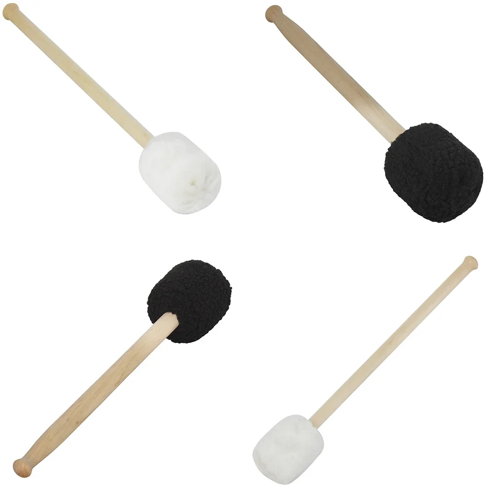 SLADE Bass Drum Mallet Solid Wooden Wool Drumstick Snare Drum Replacement Parts Wool Felt Percussion Instrument Accessories