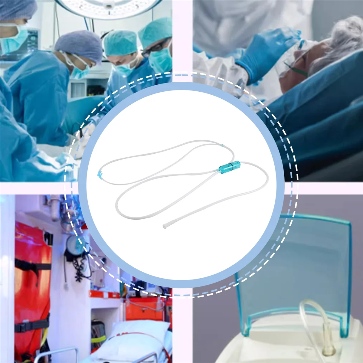 

ABLK Oxygen Tube, Made of Elastic Silicone Material, Nasal Oxygen Cannula,Not Easy to Deform and Crack, Easy to Use and Clean
