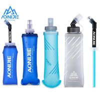 AONIJIE 250ml 500ml 600ml Soft Flask Folding Collapsible Waist Bag Vest Water Bottle TPU BPA-Free for Running Hydration Pack Bag