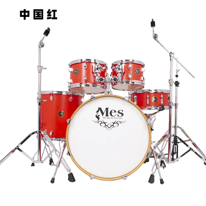 

Drum Set for Adults Professional Performance Jazz Drum Children's Beginner 5 Drums 4 Cymbals Graded Colorful