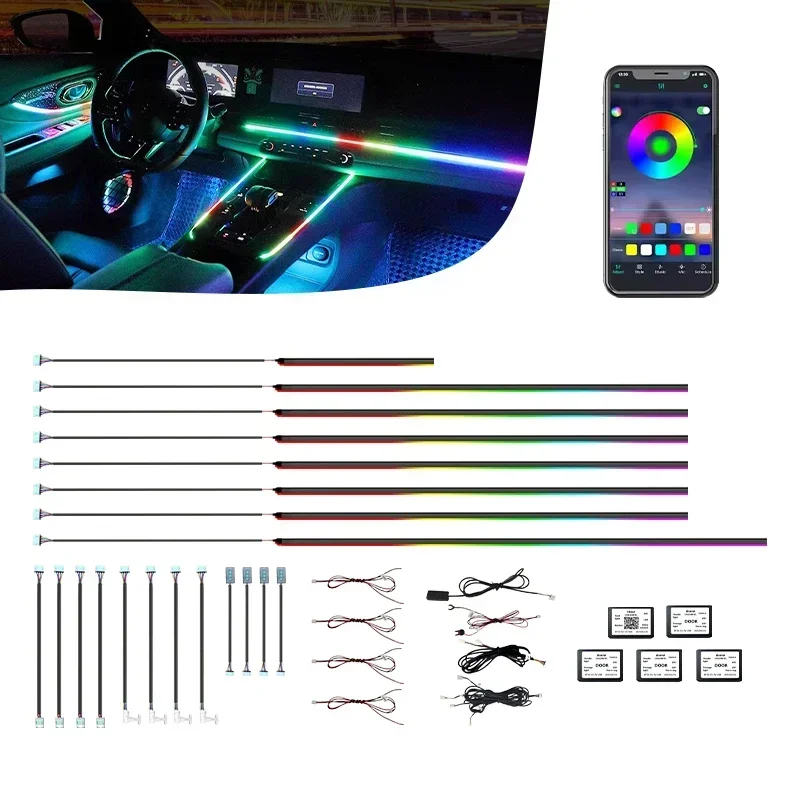 New style car led lamp 22 in 1/20 in 1/18 in 1 interior led car Acrylic Ambient Light kit Suitable for 98% of cars