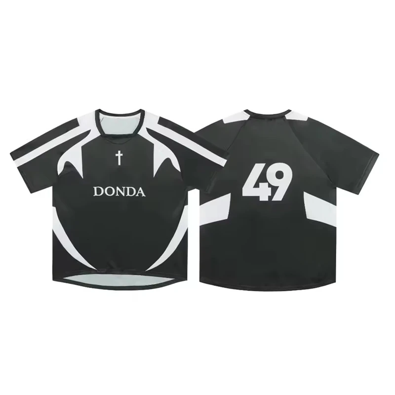 

YEEZY X Donda 2 Soccer Jersey Paris Audition Mesh Shirt Short Sleeve Men Women Tee Tops T-Shirt
