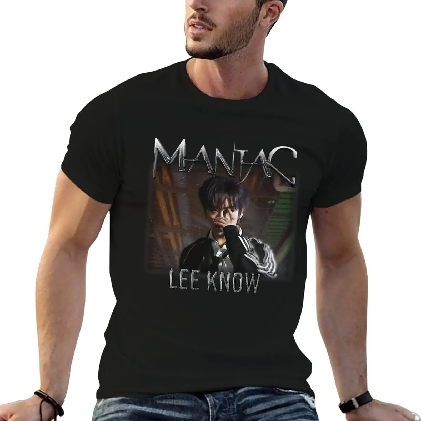 

MANIAC SKZ LEE KNOW T-Shirt plus size clothes boys whites street wear mens graphic t-shirts big and tall