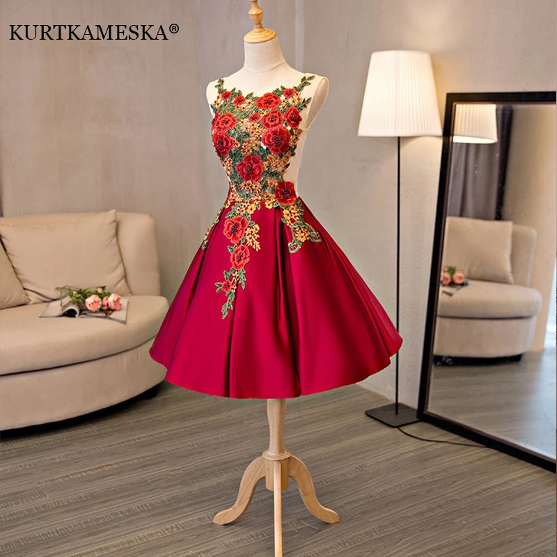 Elegant Burgundy Embroidery Lace Chiffon Bridesmaid Dresses 2025 Women Summer Sexy Prom Birthday Graduation Evening Party Dress
