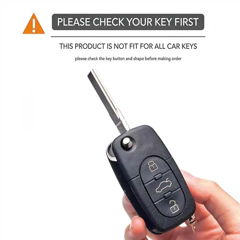 Silicone Keychain For Audi A1 B6 A6 C5 A4 B5 TT 8N A2 A3  Cover Organizer Key Shell Car Key Case Folding Remote Holder