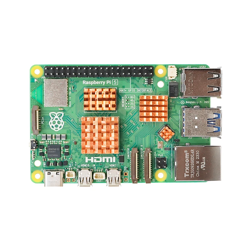 4 pz Raspberry Pi 5 dissipatore di calore in rame radiatore di dissipazione del Pad di raffreddamento passivo con autoadesivo per Raspberry Pi 5