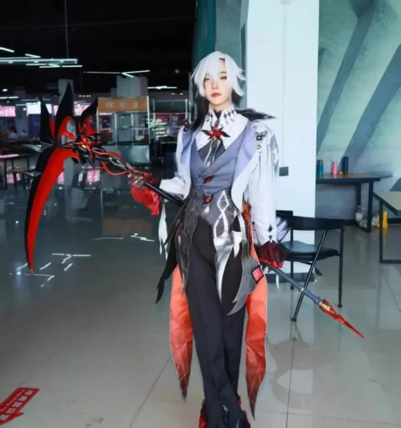 The knave arlechino genshin impact sickle COSPLAY อุปกรณ์ประกอบฉากสำหรับปาร์ตี้แฟนซีวันฮาโลวีนคริสต์มาส