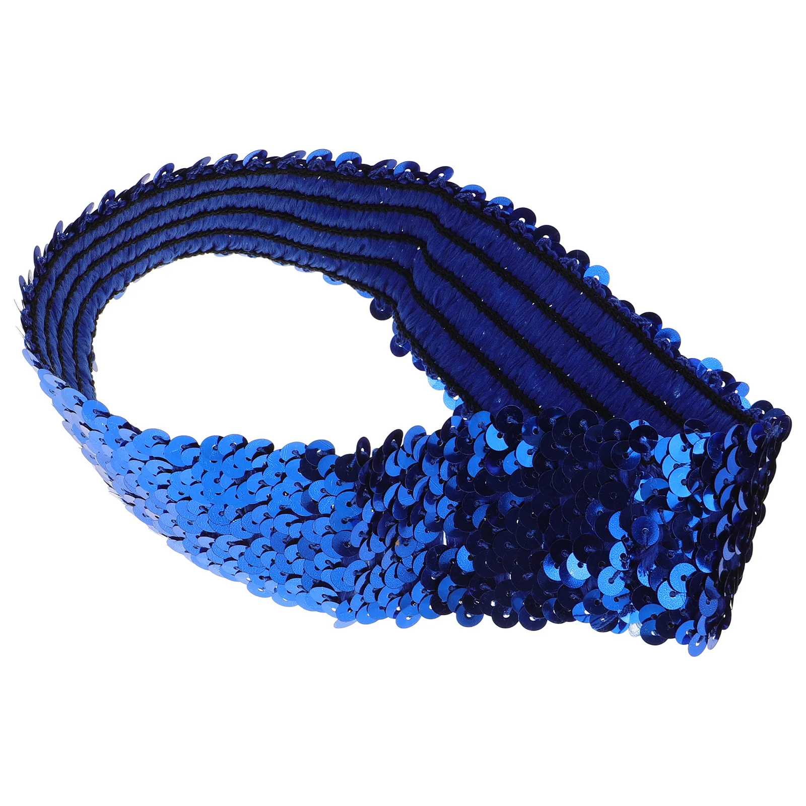 

1Pcs Elastic Headband Sequin Glitter Hairband Sports Headdress for Women Girls Blue Stylish Birthday Carnival Fancy Ball