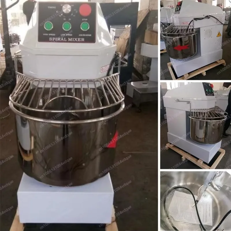 خلاط عجينة البيتزا الحلزوني مزدوج السرعة سعة 60 لتر #1