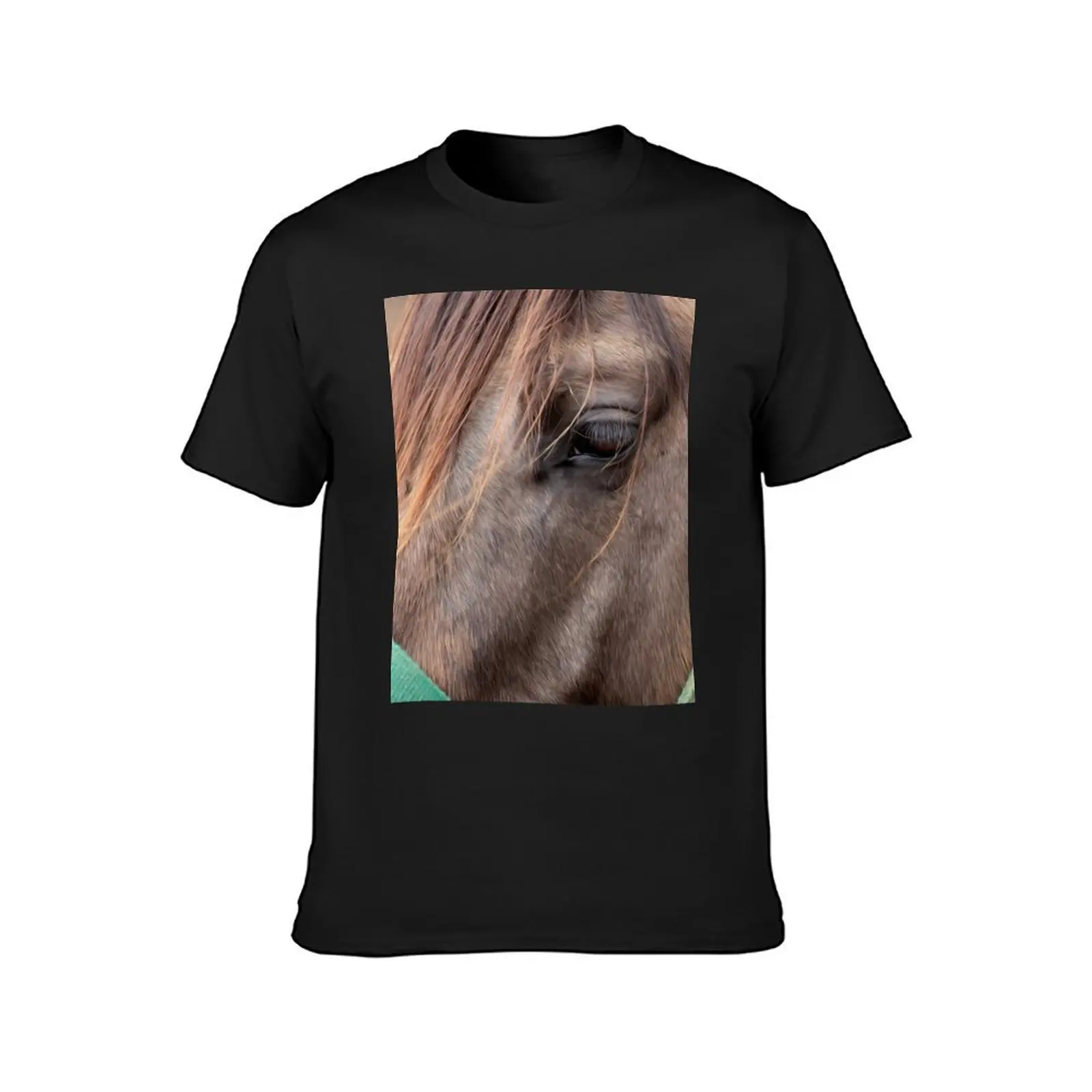 Horse Eye Closeup Brown Animal Equine T-Shirt Blouse hippie clothes black t shirts for men