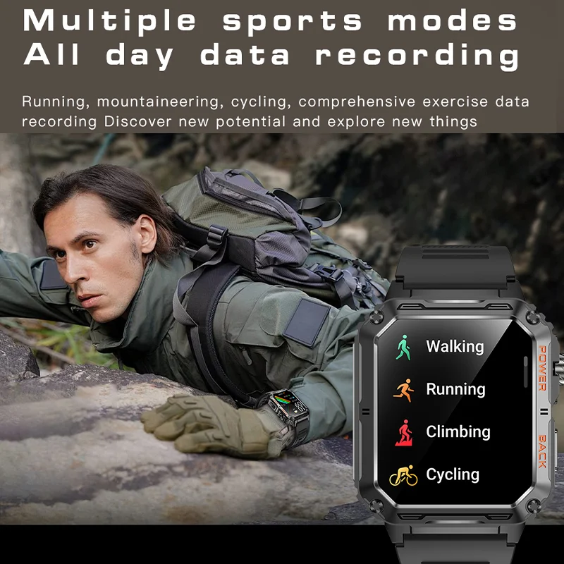 Reloj inteligente para hombre, accesorio de pulsera resistente al agua IP68 con auriculares HD, Bluetooth, llamadas, ideal para negocios y deportes al aire libre, compatible con Android e iOS, novedad de 2024