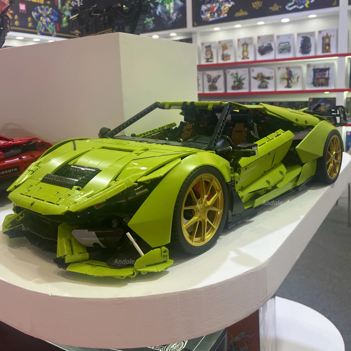 

1:6 Техническая серия SVJ Спортивный автомобиль Строительный блок Высокотехнологичный городской скоростной гоночный автомобиль Модель Кирпичные игрушки для детей Подарок на день рождения MOC
