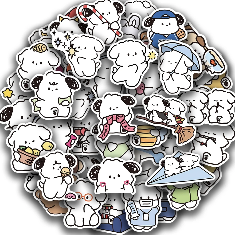 

50PCS Kawaii yowoyowoo Sticker Puppy Dog Cute Cartoon Stickers Decals Phone Laptop Guitar Car Bottle Luggage Children Gift