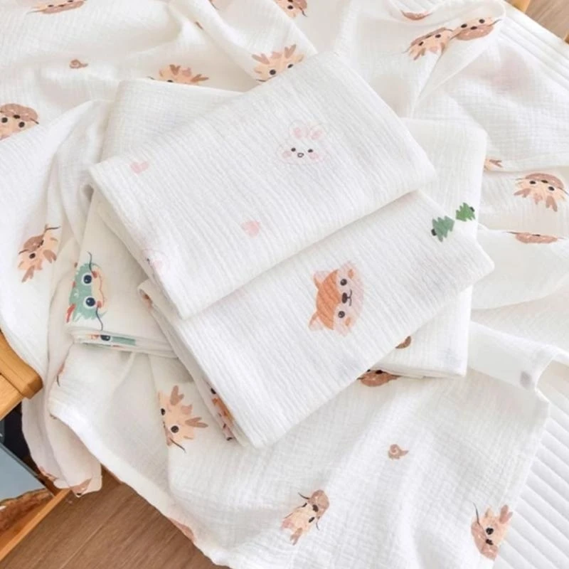 

J15U Print Hospital Receiving Blanket Cotton Newborn Quilts Bathing Towel for Baby