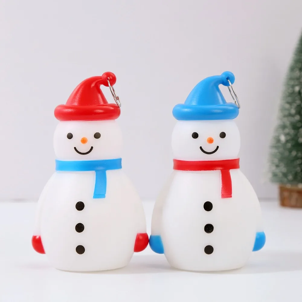 เรืองแสงคริสต์มาส Snowman ไฟโคมไฟตั้งโต๊ะแบตเตอรี่ Snowman Night Light แขวน LED Xmas Tree แขวนไฟ