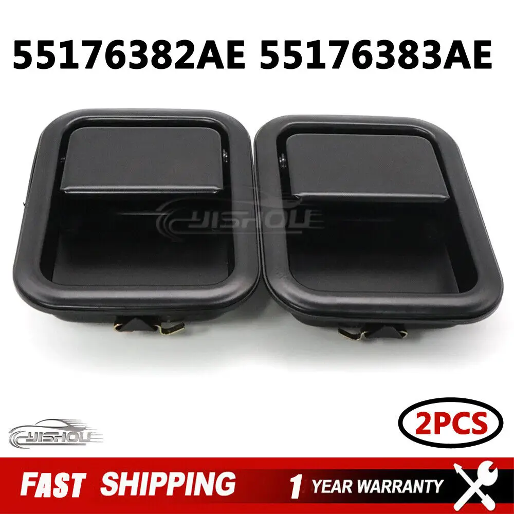 زوج مقبض باب كامل خارجي للسيارة من المعدن الثقيل 55176382 أ 55176383 AE لسيارة جيب رانجلر YJ TJ CJ7 تشويش إذاعي