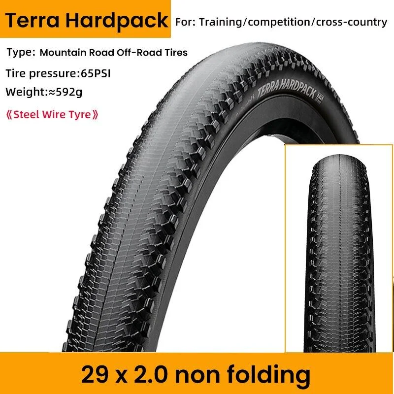 Continental Terra Hardpack ProTection Hard-Packed Gravel Wire Tire 27.5/29 X 2.0 Mountain Road Off-Road Tyre Non-Folding