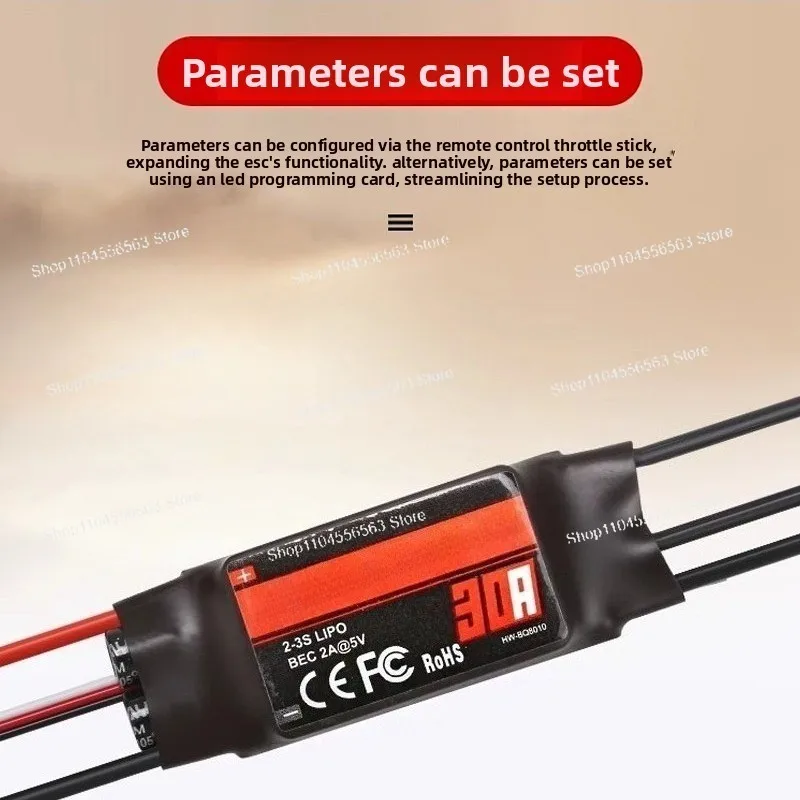 Brushless ESC V2 12A20A30A40A50A60A80A Model Aircraft ESC, Four-axis Six-axis Fixed Wing