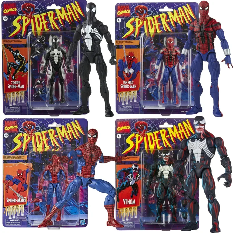 Spider Man Marvel legends Venom Deadpool Action Figure Toys Change Face Statue Model Doll Collectible kids for Toy Gift