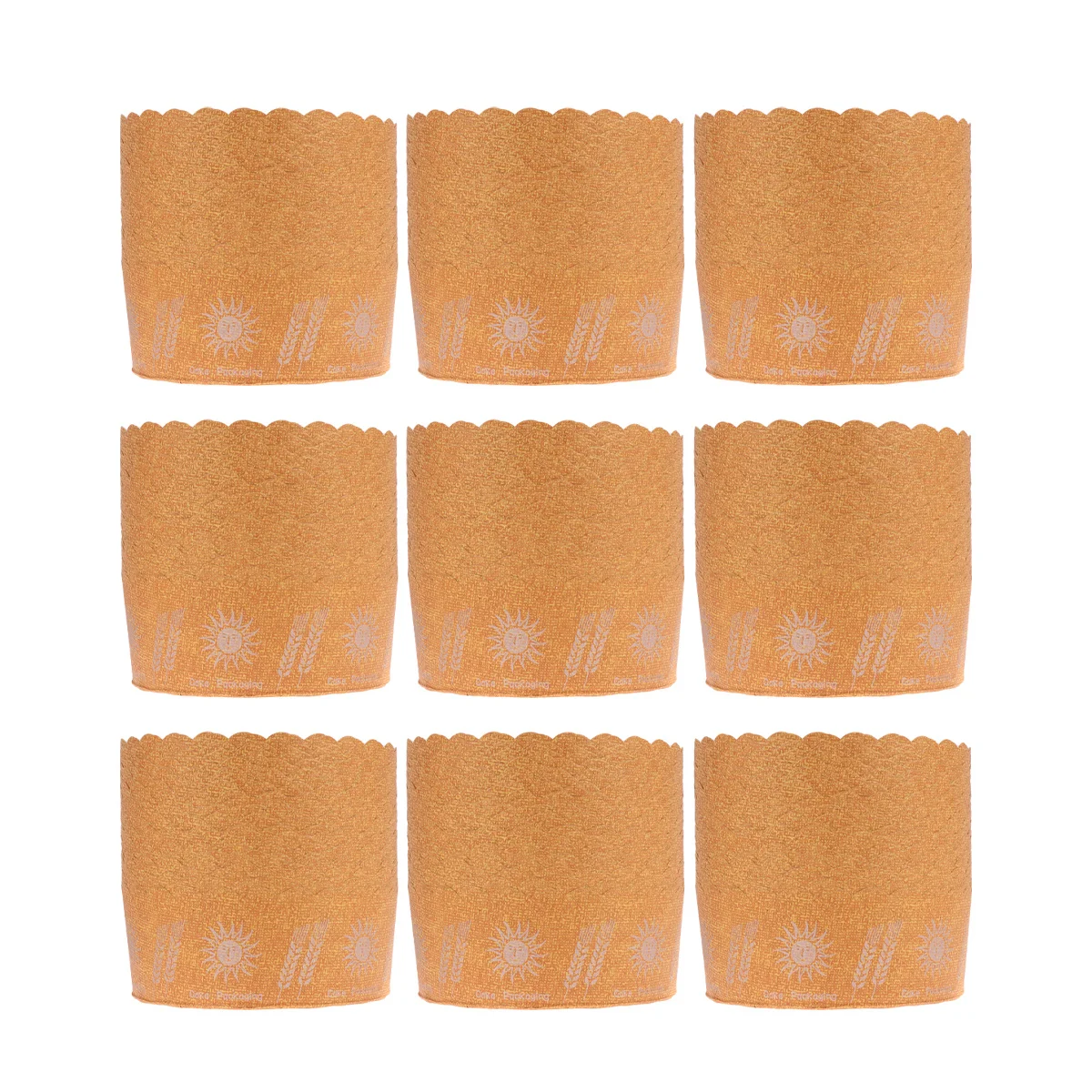 

90pcs 6 Inches Large Kraft Paper Muffin Cups Sunflower Pattern Cake Baking Liners For Brownies Cupcakes Muffins Ice Cream