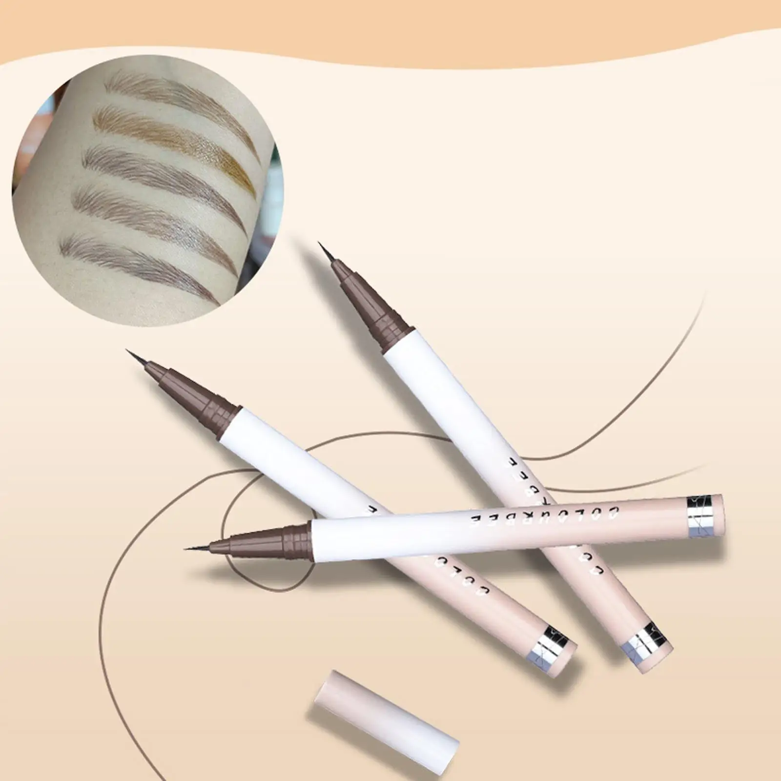 Crayon à sourcils liquide gris imperméable, outil de maquillage et de beauté, crayon pour les yeux longue durée, cosmétiques quotidiens pour les yeux