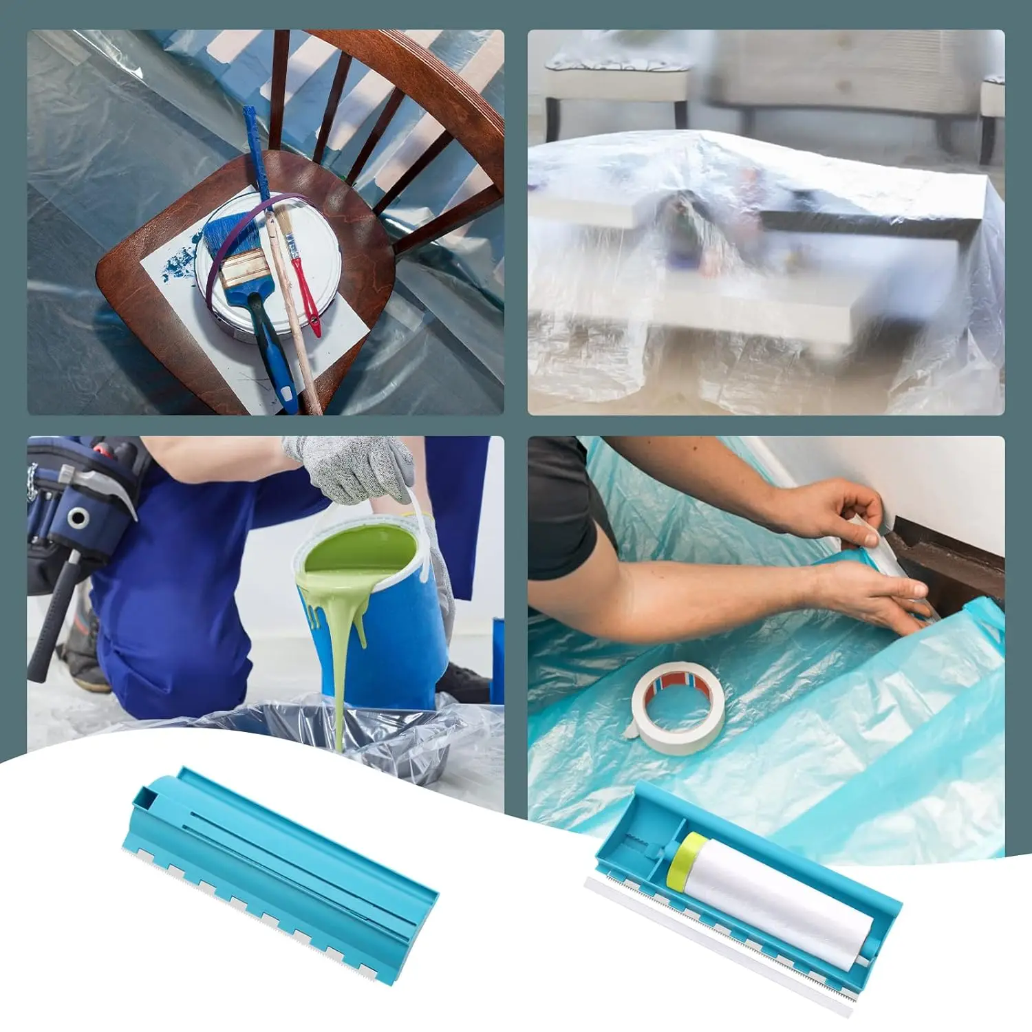 Masking Film Cutting Tool Masking Film Protection Covering Cloth Tape for Automotive Covering Paint Masking