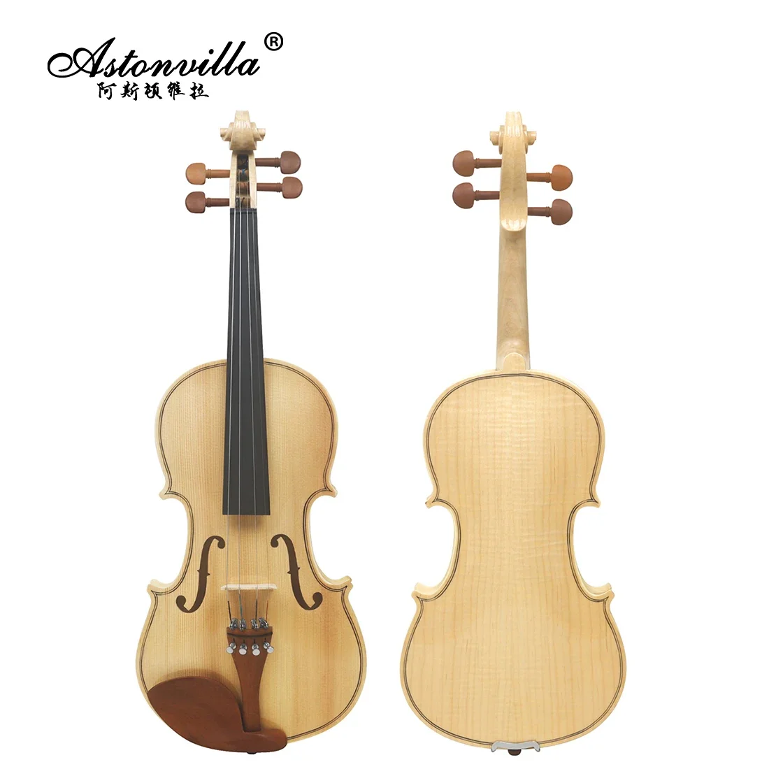 Astonvilla AV-340 4/4 Violin Hand Carved Log Color Violin Set with Case Bow Accessories for Practice Stringed Instruments Violin