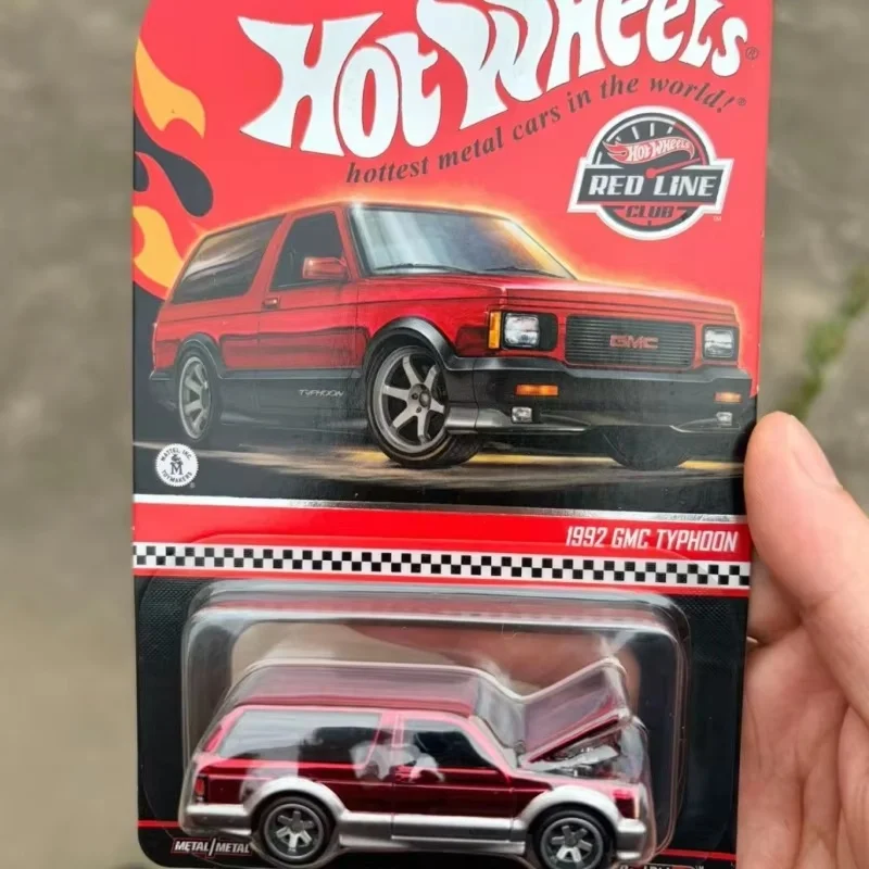 Genuine Hot Wheels Rlc Red Line Club 1 64 1992 Gmc Typhoon Red Suv Diecast Real Riders Metal Model Car For Adult Collector Gift