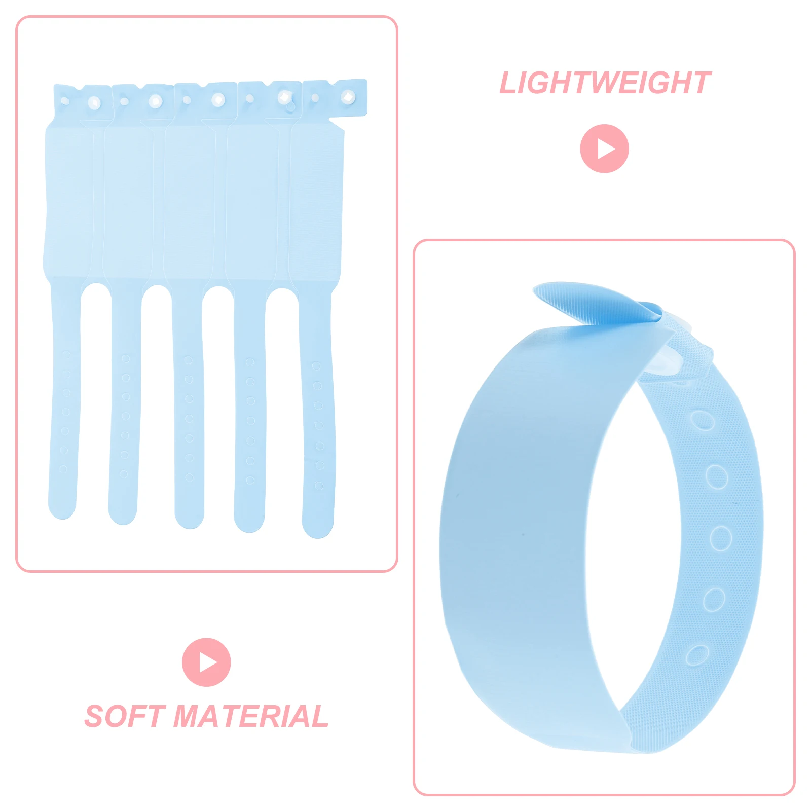 100 قطعة الأساور القابلة للكتابة المتاح البلاستيكية مستشفى تحديد العصابات للأطفال أساور الهوية الطبية مقاوم للماء