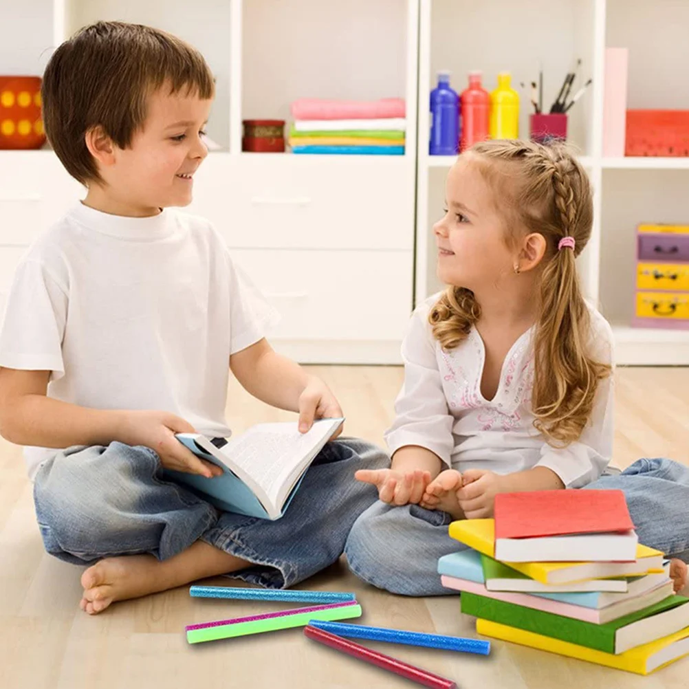 60 Pcs Glitter Hot Melt Stick Colored Glue Sticks Sealing Repair Mini Eva Craft