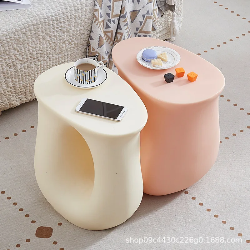 

cream wind bedside small side few bedroom living room sofa coffee table light luxury simple wabi sandy wind small apartment