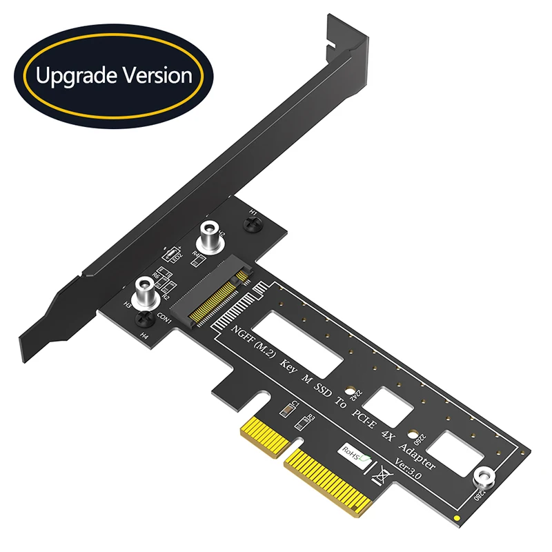 PCIE NVME Adapter PCI Express 3.0 X4 auf M.2 NVME M Key Erweiterungskarten-Riser mit niedriger Halterung unterstützt 2242 2260 2280 M2 NVME SSD