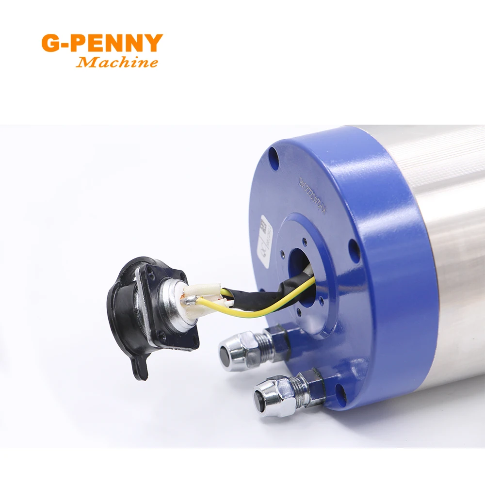 G-Penny 3.7kw ER20 Metal Working Spindle Motor 220v/380v 4000-9000rpm 300hz 4 Pole water Cooled for Iron, Stainless steel