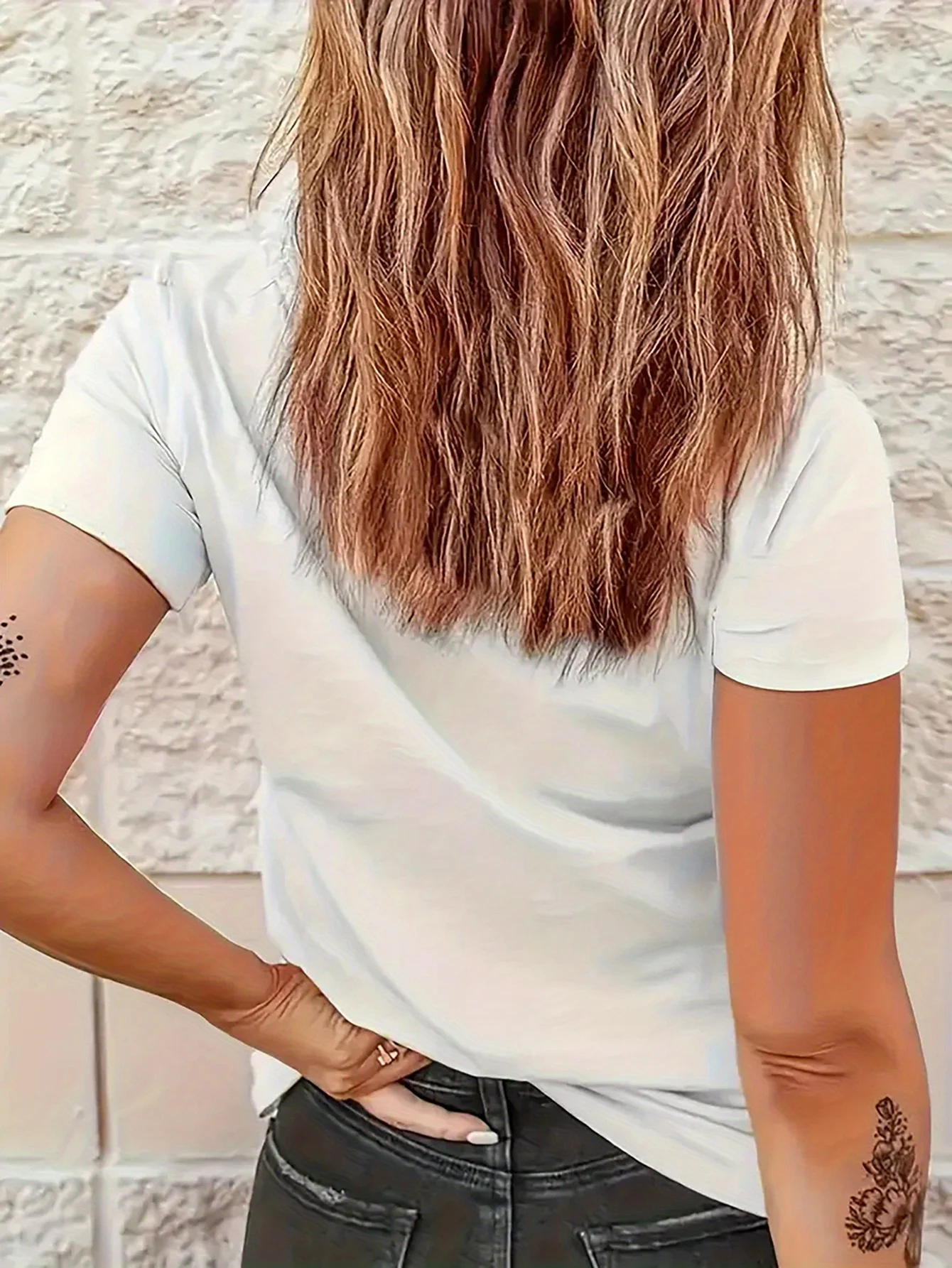 T-shirt casual da donna con stampa gatto bianco girocollo manica corta top primavera ed estate t-shirt casual con gatto grafica giocosa estiva