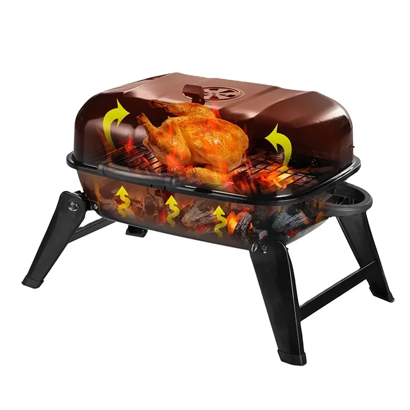 Picnic Camping Portable Barbecue Stove Outdoor Charcoal Barbecue Rack Home Small Fire Stove Tea Cooking Set