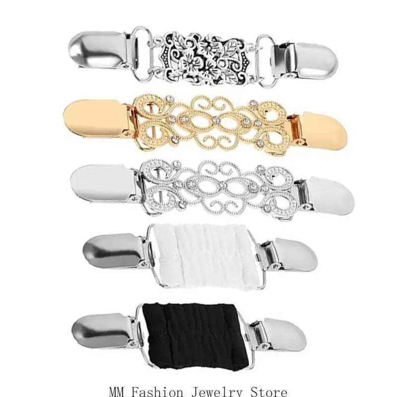 

D0UB Retro Shawl and Sweater Clips for Women's Dress and Cardigan Sweater Cloak Clasp Fasteners Accessories