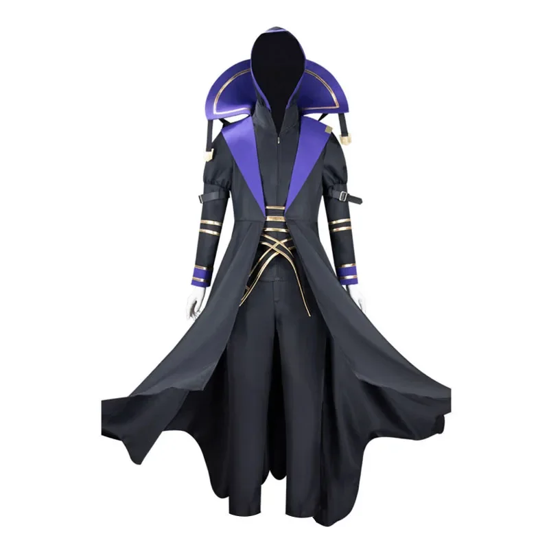 Anime The Eminence in Shadow Cid Kagenou Cosplay Costume Black Windbreaker Uniform Cloak Halloween Makeup Ball Costume