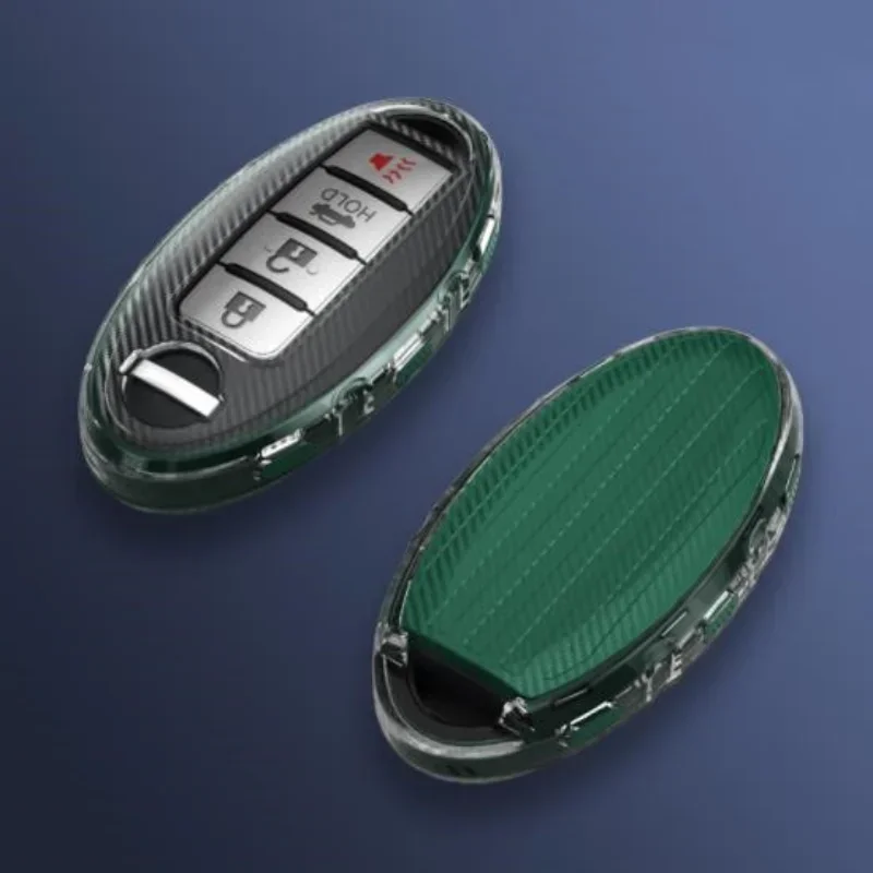 

Универсальный чехол для автомобильных ключей Nissan для Altima, X-Trail, Sylphy, Qashqai, Bluebird — защитный чехол из ТПУ из углеродного волокна