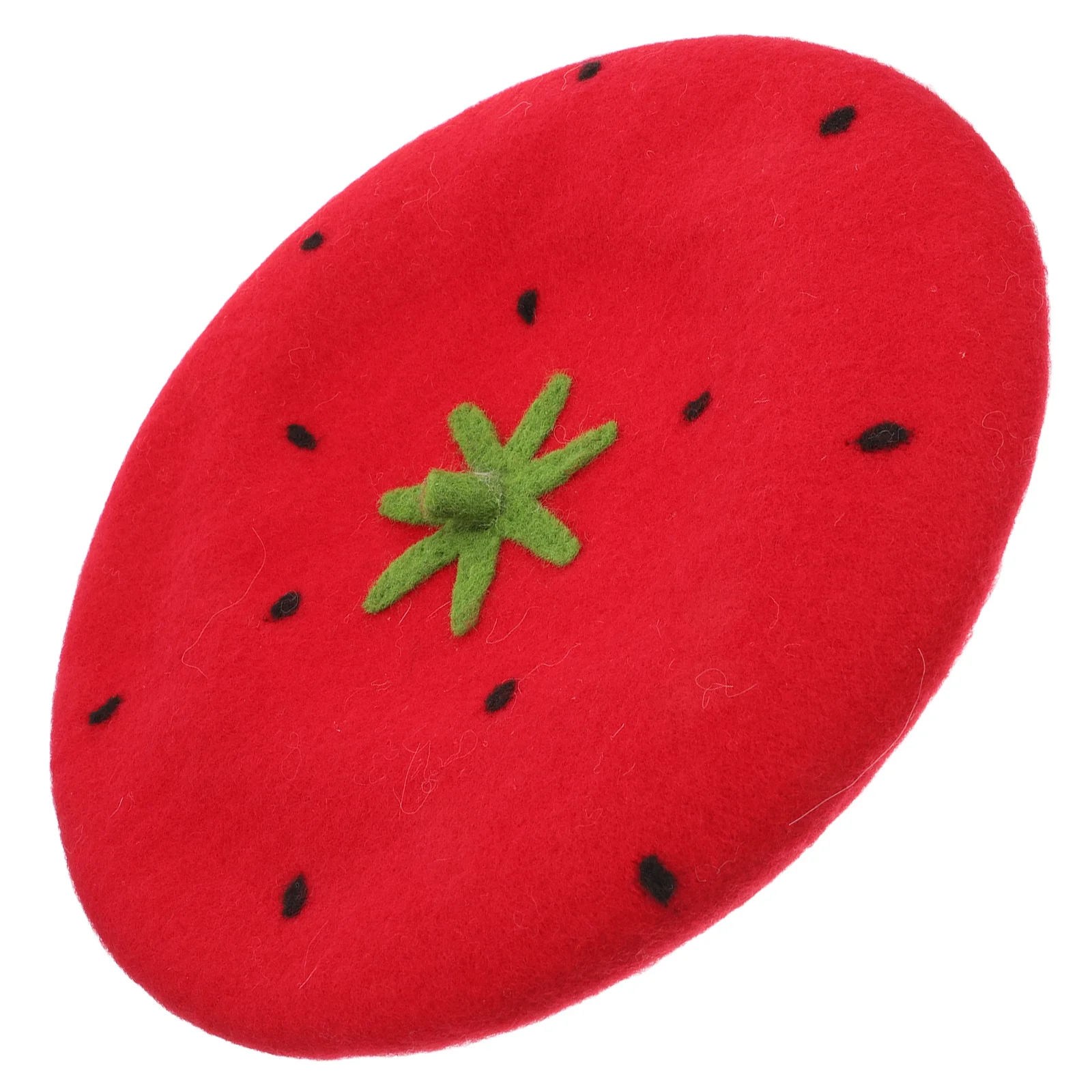 

Stylish Strawberry Beret Hat for Women Girls Wool Winter Headwear Cute Party Costume Cap Warm Comfortable Versatile Use